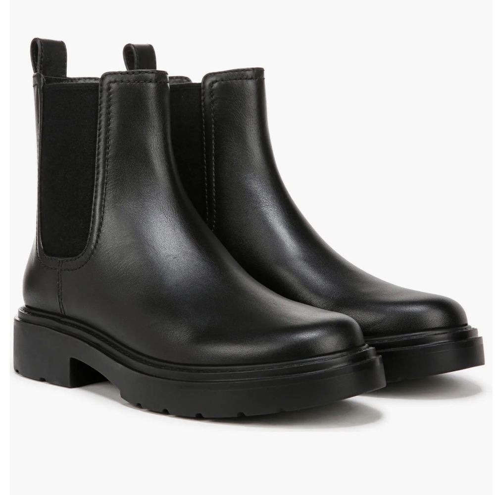 Vince Black Leather Chelsea Boots